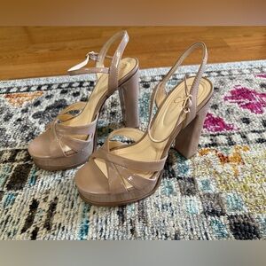 Platform Slingback Heels in Nude by Jessica Simpson